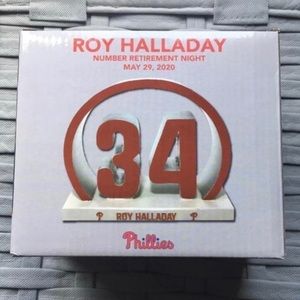 TWO Roy Halladay Phillies Number Retirement Statues